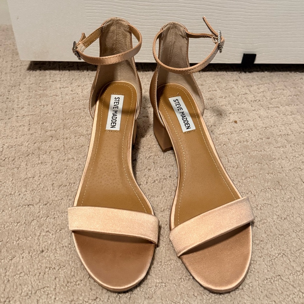 Steve Madden Women's Nude Ankle Strap Heels